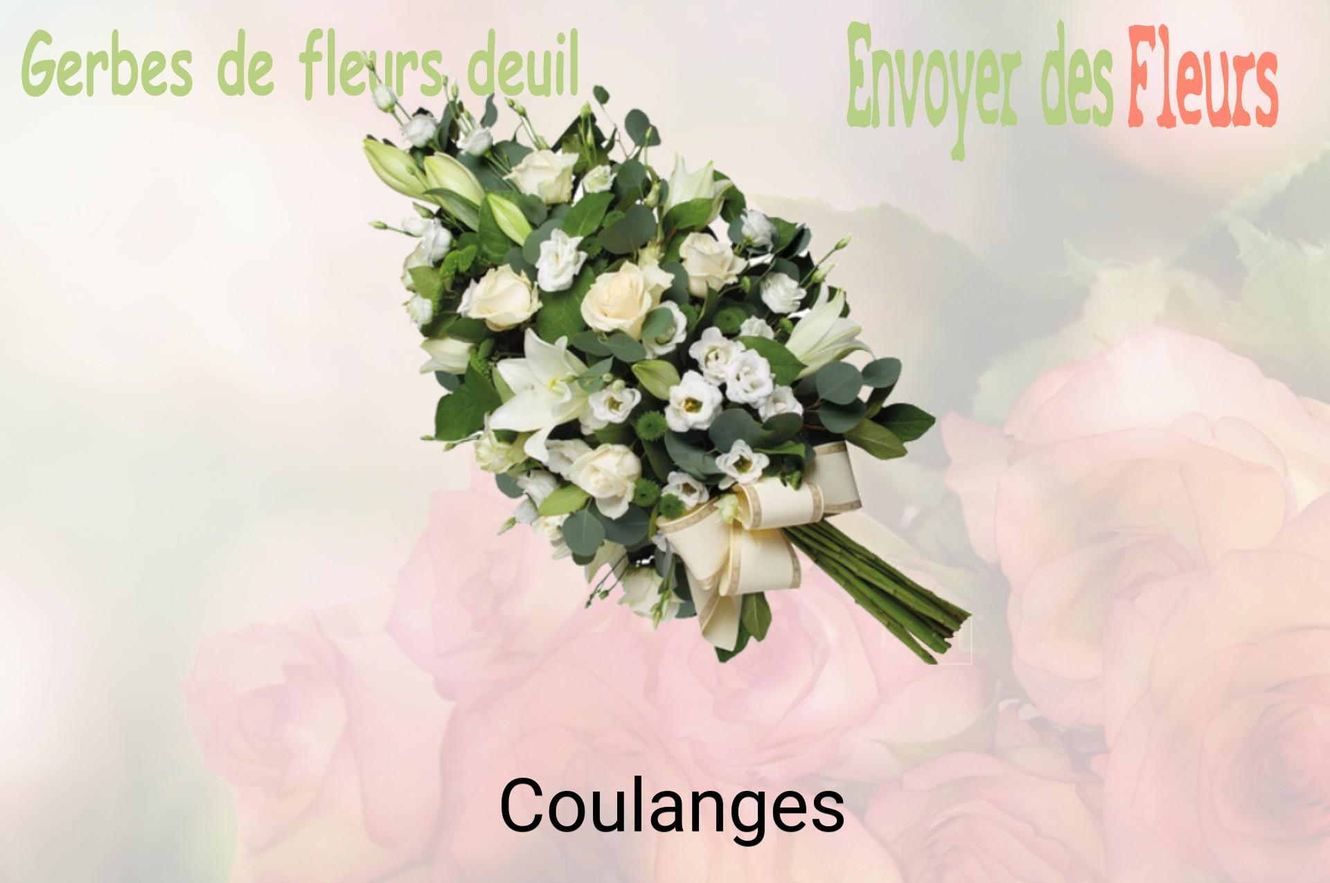 Gerbe de fleurs de deuil livrée à Coulanges